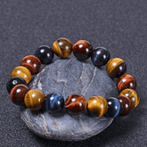 Bracelet Oeil de Tigre, Taureau et Faucon | Lithothérapie Stéphanie